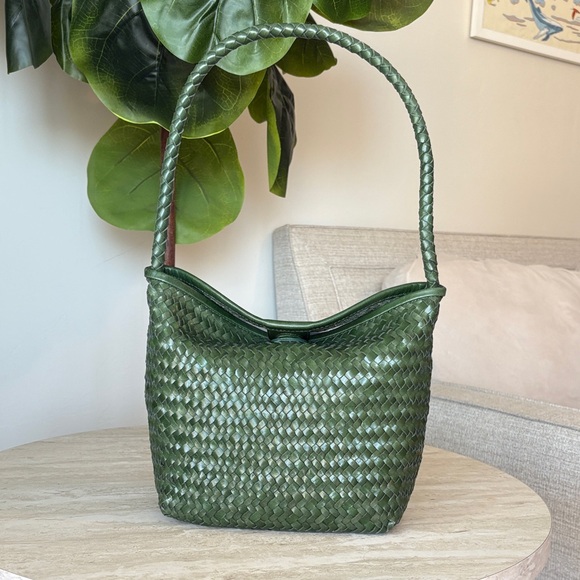Madewell Handbags - Madewell The Handwoven Shoulder Bag Golf Green